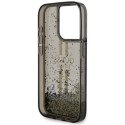 Kryt Guess LIQUID GLITTER GOLD STRIPES iPhone 15 Pro - black