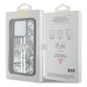 Kryt Guess LIQUID GLITTER GOLD STRIPES iPhone 15 Pro - black