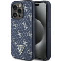 Kryt Guess 4G TRIANGLE METAL logo pro iPhone 15 Pro - modrý