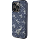 Kryt Guess 4G TRIANGLE METAL logo pro iPhone 15 Pro - modrý