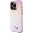 Kryt Guess SAFFIANO IRIDESCENT SCRIPT iPhone 15 Pro - pink