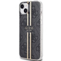Kryt Guess IML 4G Gold Stripe pro iPhone 15 Plus - black