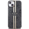 Kryt Guess IML 4G Gold Stripe pro iPhone 15 Plus - black