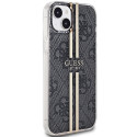 Kryt Guess IML 4G Gold Stripe pro iPhone 15 Plus - black
