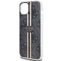 Kryt Guess IML 4G Gold Stripe pro iPhone 15 Plus - black