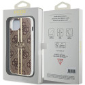 Kryt Guess IML 4G Gold Stripe pro iPhone 15 Plus - hnědý