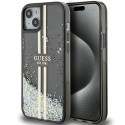 Kryt Guess LIQUID GLITTER GOLD STRIPES iPhone 15 Plus