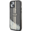 Kryt Guess LIQUID GLITTER GOLD STRIPES iPhone 15 Plus