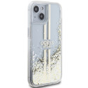 Kryt Guess Liquid Glitter Gold Stripes iPhone 15 Plus/14 Plus - transp