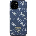 Kryt Guess 4G Triangle Metal Logo pro iPhone 15 Plus - modrý