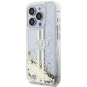 Kryt Guess LIQUID GLITTER GOLD STRIPES pro iPhone 15 Pro Max