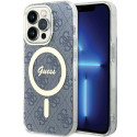 Kryt Guess IML 4G MagSafe iPhone 15 Pro - modrý