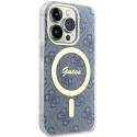 Kryt Guess IML 4G MagSafe iPhone 15 Pro - modrý