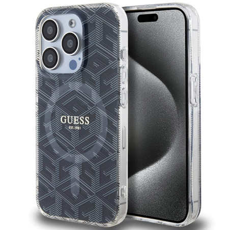 Kryt Guess IML GCube MagSafe iPhone 15 Pro - black