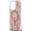 GUESS IML GCUBE MagSafe kryt pro iPhone 15 Pro růžový