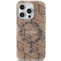 Kryt Guess IML GCUBE pro iPhone 15 Pro - hnědý