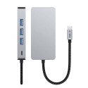 Hub Tech-Protect HB05 9v1 USB-C + USB2.0 + USB3.0 + HDMI 4K 60HZ + SD / TF + PD100W + RJ45 - šedý