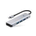 Hub Tech-Protect HB01 5v1 USB-C + USB3.0 + HDMI 4K 60Hz + PD100W - šedý