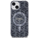 Kryt Guess IML GCube MagSafe pro iPhone 15 Plus/14 Plus - černý