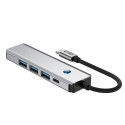 Tech-Protect HB01 HUB Adapter 5in1 USB-C + USB3.0 + HDMI 4K 60Hz + PD100W - gray