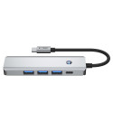 Hub Tech-Protect HB01 5v1 USB-C + USB3.0 + HDMI 4K 60Hz + PD100W - šedý