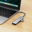 Hub Tech-Protect HB01 5v1 USB-C + USB3.0 + HDMI 4K 60Hz + PD100W - šedý