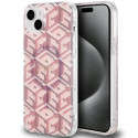 Kryt Guess GCube MagSafe pro iPhone 15 Plus - růžová
