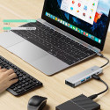 Tech-Protect HB01 HUB Adapter 5in1 USB-C + USB3.0 + HDMI 4K 60Hz + PD100W - gray
