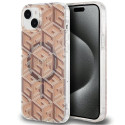 Kryt GUESS IML GCube MagSafe pro iPhone 15 Plus - hnědý