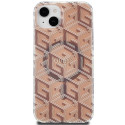 Kryt GUESS IML GCube MagSafe pro iPhone 15 Plus - hnědý