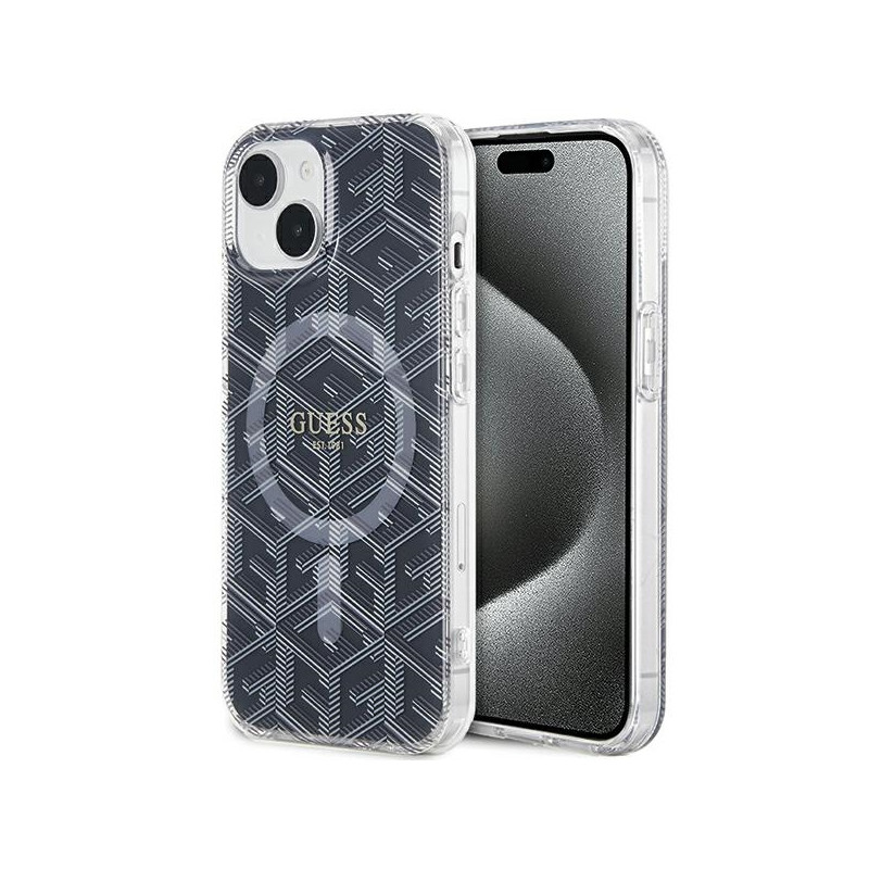 Kryt GUESS IML GCUBE MagSafe pro iPhone 15 / iPhone 14 / iPhone 13 - černý