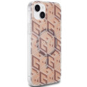 Kryt Guess IML GCUBE MagSafe iPhone 15/14/13 - hnědý