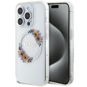 Kryt Guess IML FLOWERS WREATCH MagSafe pro iPhone 15 Pro Max - clear