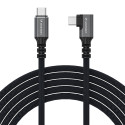Wozinsky WPS1-UY41S USB-C USB4 40Gb/s 240W 1.5m 4K Angled Cable - Black