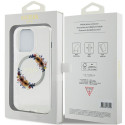 Kryt Guess IML FLOWERS WREATCH MagSafe pro iPhone 15 Pro Max - clear