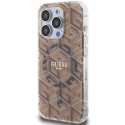 Kryt Guess IML GCube MagSafe pro iPhone 15 Pro Max - hnědá