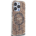 Kryt Guess IML GCube MagSafe pro iPhone 15 Pro Max - hnědá