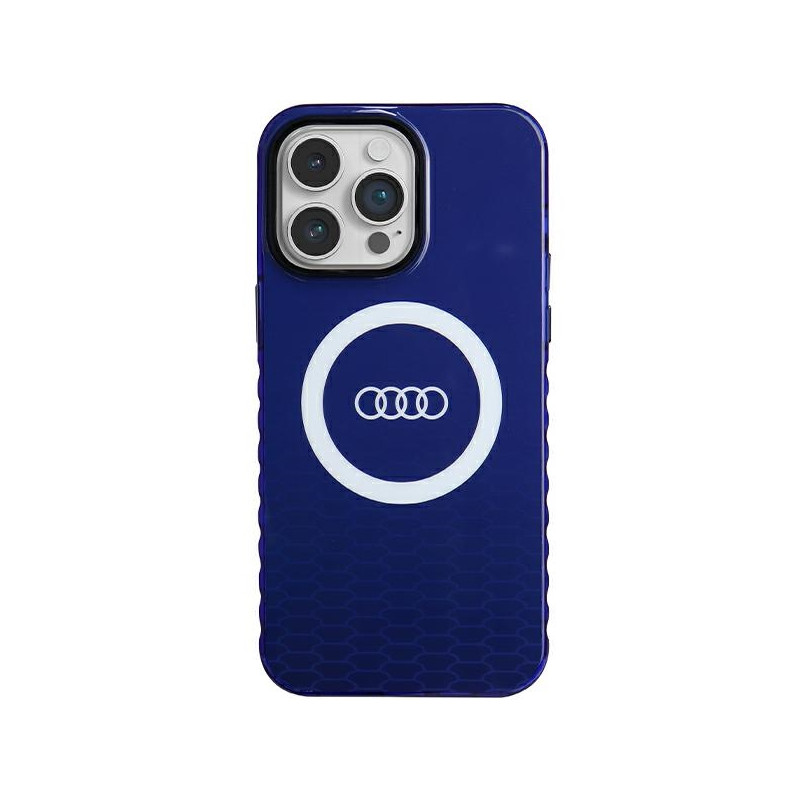 Kryt Audi IML BIG LOGO pro iPhone 14 Pro Max - modrá