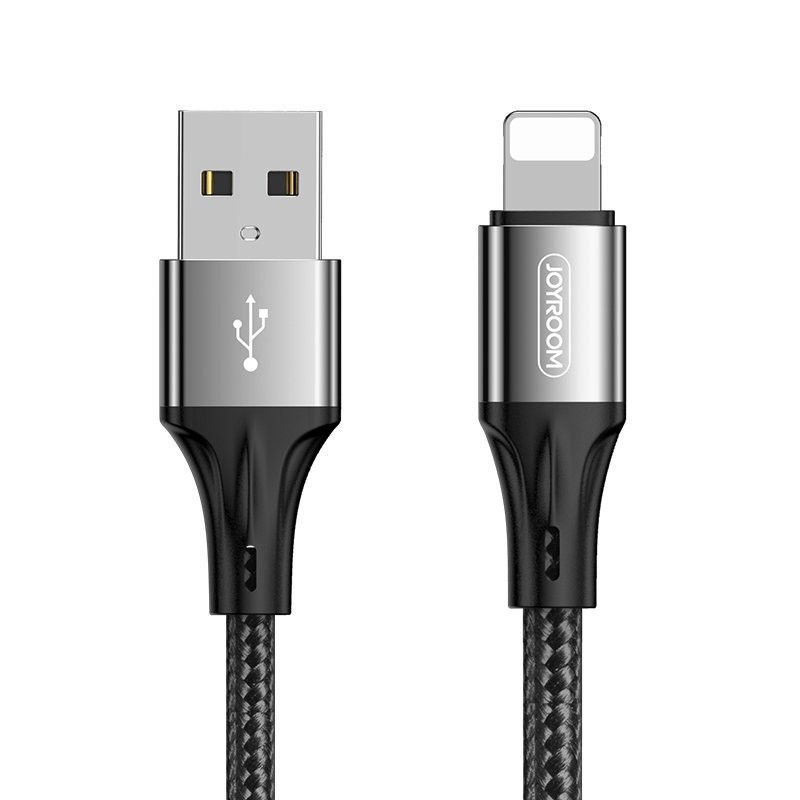 JOYROOM S-1530N1 Prémiový & Odolný datový a nabíjecí kabel USB/Lightning 12W, 1,5m, černý