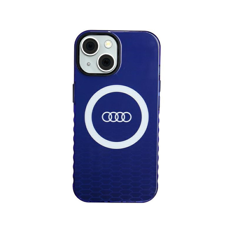 Kryt Audi BIG LOGO pro iPhone 15 / 14 / 13 - modrá