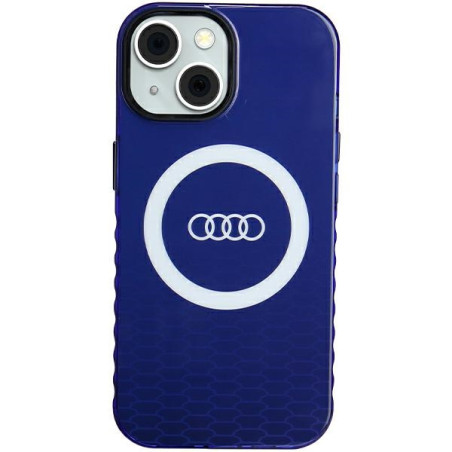 Kryt Audi BIG LOGO pro iPhone 15/14/13 - modrá