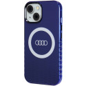Kryt Audi BIG LOGO pro iPhone 15/14/13 - modrá