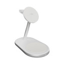 Bezdrátová nabíječka Puro Mag Station Qi2 3v1 kompatibilní s MagSafe - bílá