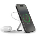 Puro 10000mAh MagSafe Wireless Power Bank with Aluminum Stand - White