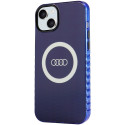 Kryt Audi IML BIG LOGO pro iPhone 15 Plus / 14 Plus - modrý