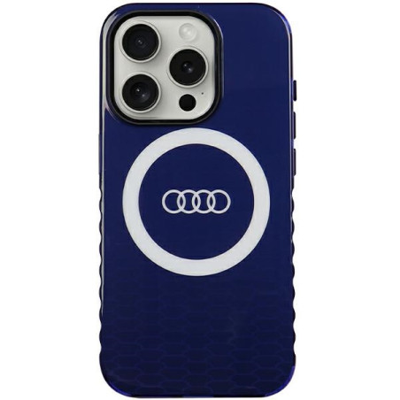 Kryt Audi IML Big Logo pro iPhone 15 Pro - modrá