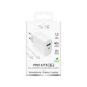 Puro Daily Prolite 45W USB-C USB-A Power Delivery Charger with USB-C Cable - White