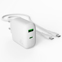Nabíječka Puro Daily Prolite 45W USB-C USB-A Power Delivery s kabelem USB-C - bílá