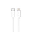 Kabel Puro TPE 20W USB-C na Lightning 2 m - bílý