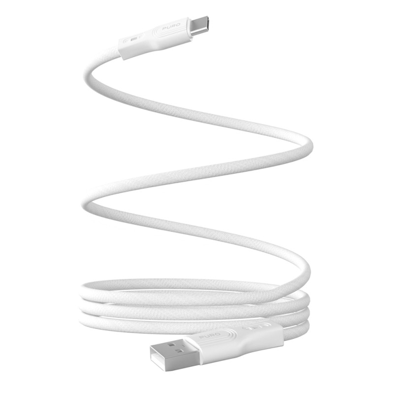 Puro Magnetic 10W Magnetic Cable USB-A - USB-C 1m - White